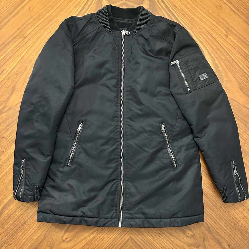 Buffalo David Bitton nylon black motorcycle jacket